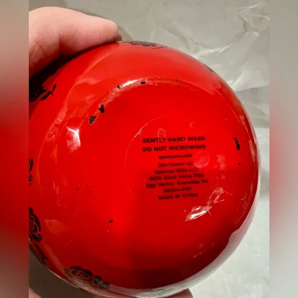 Gorgeous Red & Black Gothic Skulls & Roses Stemless Wine Glass 22oz - Picture 9 of 11